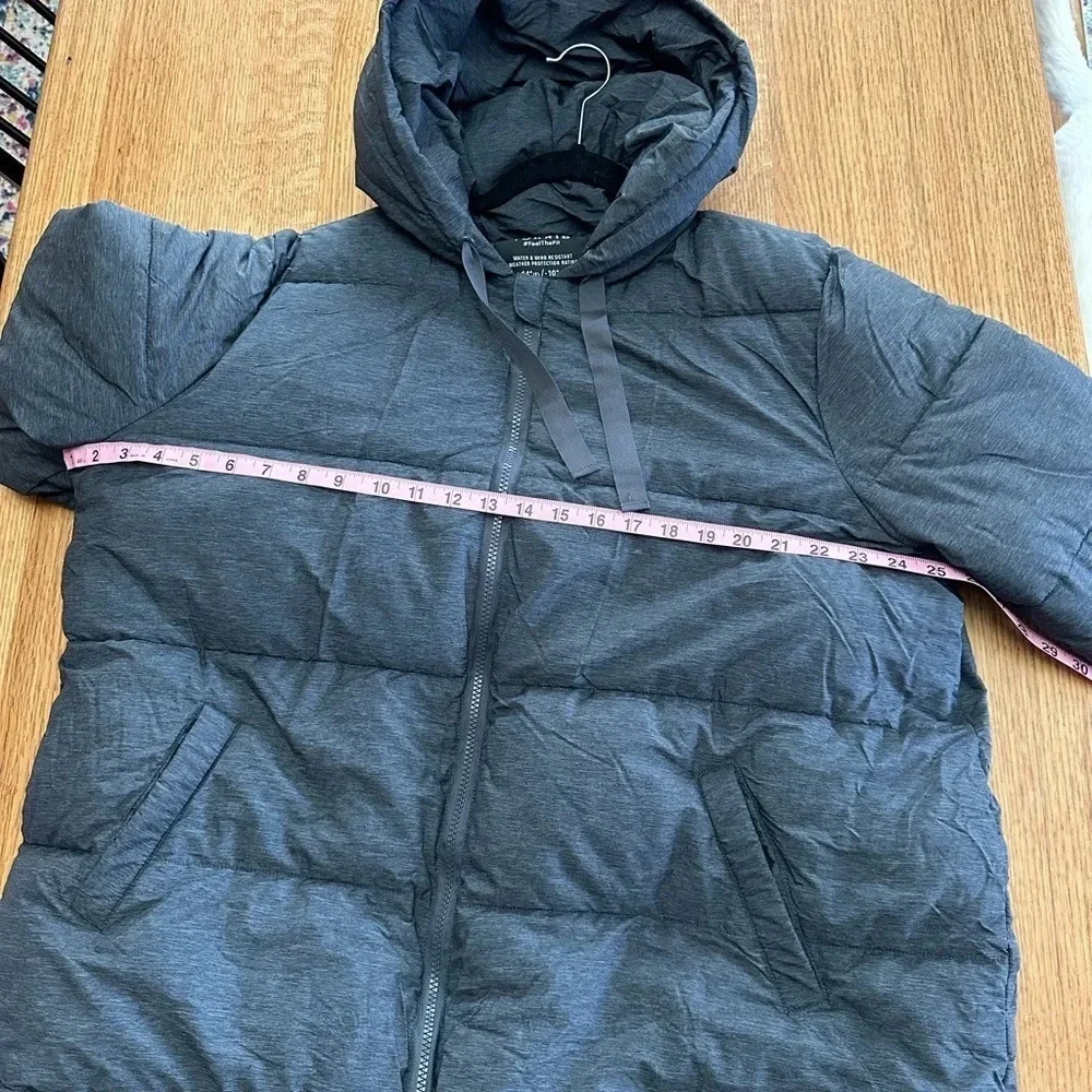 TORRID Longline Hooded Puffer NWT in space dye gray 14/16W - Picture 11 of 15